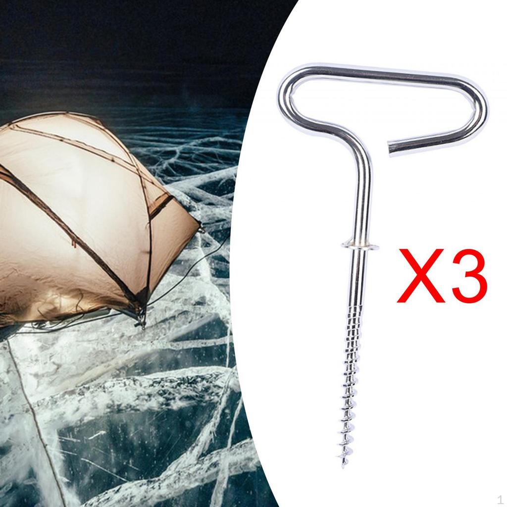 3 sztuki wierteł do lodu, śrub do kołków namiotowych, gwoździe stałe, gwoździe do wędkowania zimowego na zimę