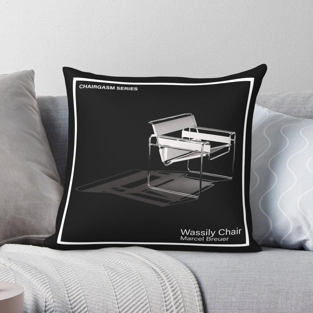 Marcel Breuer Chairgasm Series Wassily Chair Square Pillowcase Polyester Linen Velvet Printed Zip Decor Sofa Cushion Cover x
