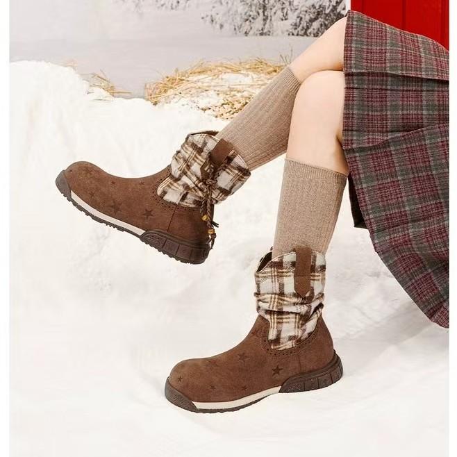 Boots Women's 2025 New Summer Thin Western Cowboy Boots Hollow Medium Tube Outdoor Tooling Martin Boots Short Boots