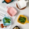 2Pcs Ceramic Sauce Dishes Mini Plates for Kitchen Seasoning Serving Condiment Soy Dipping Bowls Ceramic Seasoning Plate