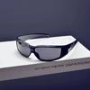Y2K Wraparound Sunglasses for Women Men, Futuristic Rectangle Shield Glasses, Retro Cyber Fashion Eyewear