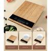 LCD Display Bamboo Kitchen Scale Tare Function 5kg Weighing Digital Food Scales Non-slip Waterproof Electronic Household Scale
