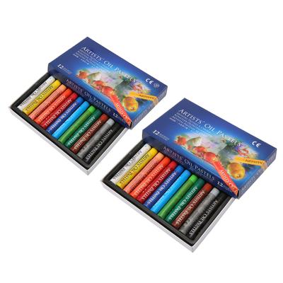 24 Stuks Oliepastels Zachte Textuur Levendige Kleuren Veilig Doosverpakt Kunstenaarskwaliteit Oliekrijt voor