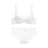 European and American Bra Set with Underwire and No Sponge Thin Double-layer Mesh Lace Underwear