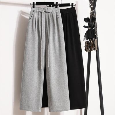 DIMANAF 2024 Plus Size Long Pants Women Elastic Loose Solid Cotton Loose Casual Female Basic Trousers Pants
