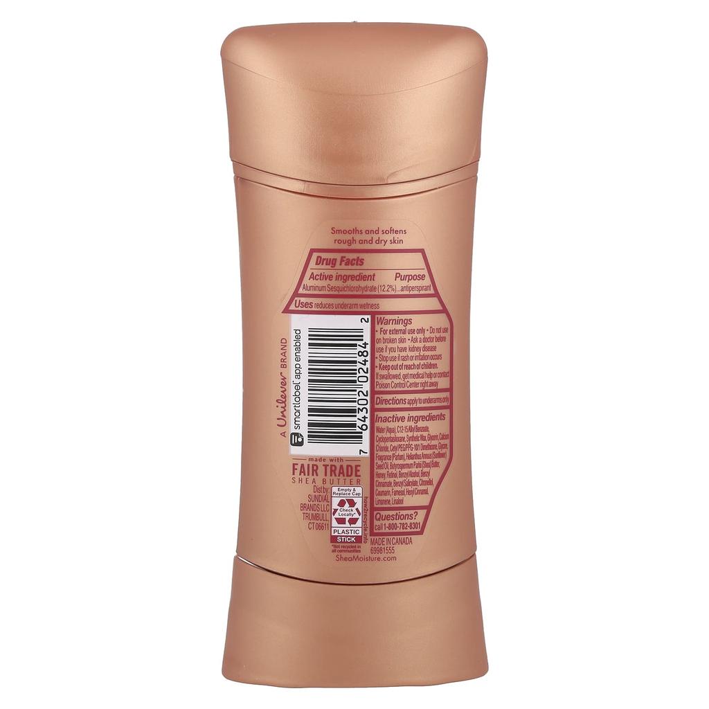 SheaMoisture Antitranspirant Deodorant, Glättend, Manuka-Honig und Retinol, 2,6 oz (74 g)