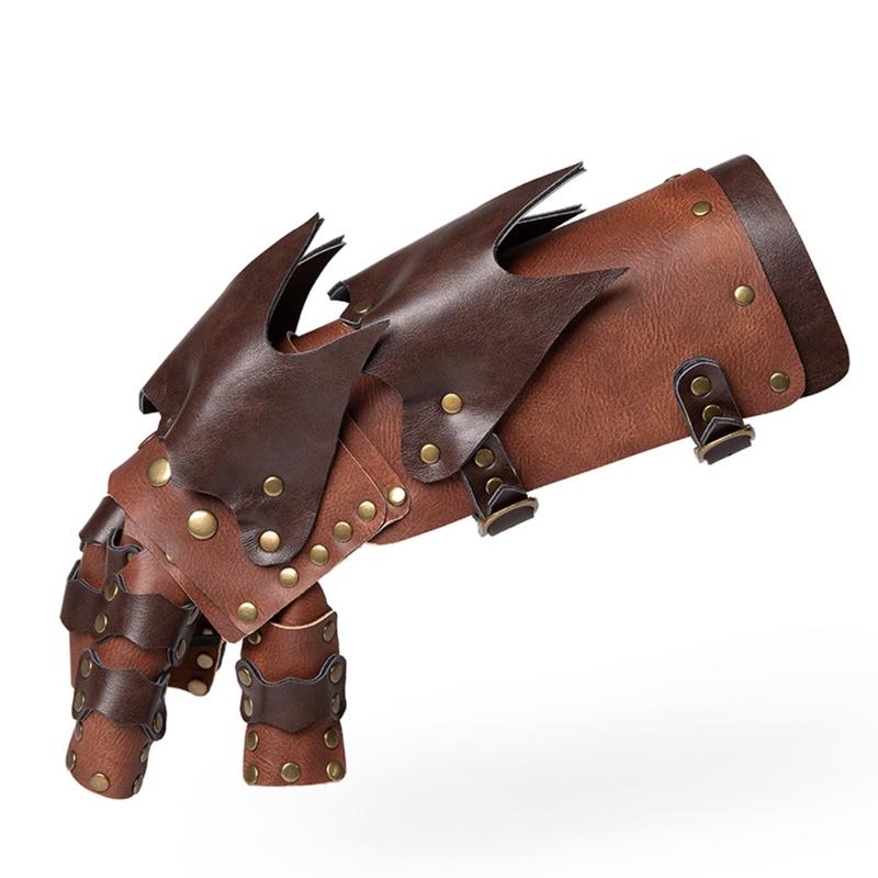 Mechanische Handschuhe Vintage Verzierungen Rechte Hand Handschuhe Steampunk Lederhandschuhe Halloween Cosplay Party Requisiten