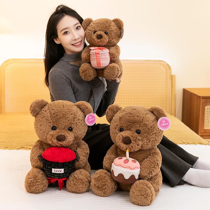 Cute Gift Bear Doll Birthday Gift Teddy Bear Cute Pillow Doll for Girlfriend Valentine's Day Gift