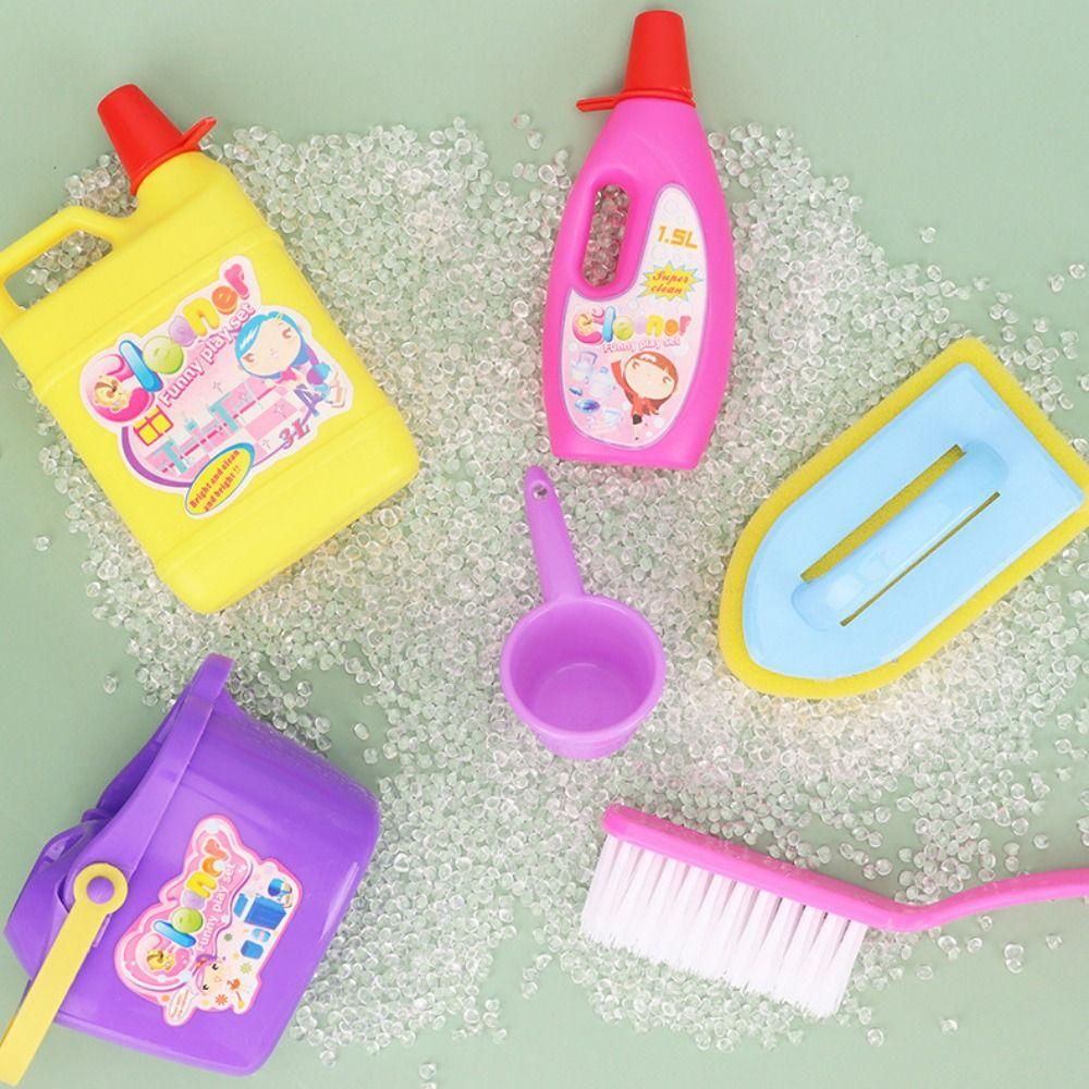 Broom Brush Pretend Play Cleaner Tools Simulation Housekeeping Playset  Kids Gifts