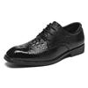 Men's Classic Business Dress Oxford Casual Shoes Brand Alligator Pattern Casual Comfort Fashion Derby Shoes Luxury Leather Shoe