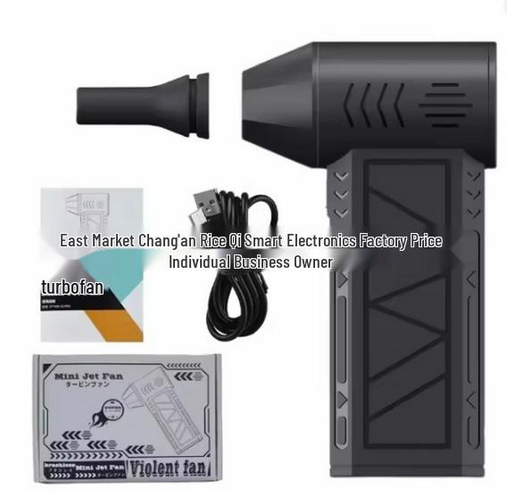 Hurricane Turbine Handheld Fan - 130,000 RPM High-Speed, 180g, Water & Dust Removal Fan