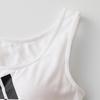 Adidas Tank Big White Top, Casual, Sweat-Absorbent, Quick-Drying, Logo, Girls,