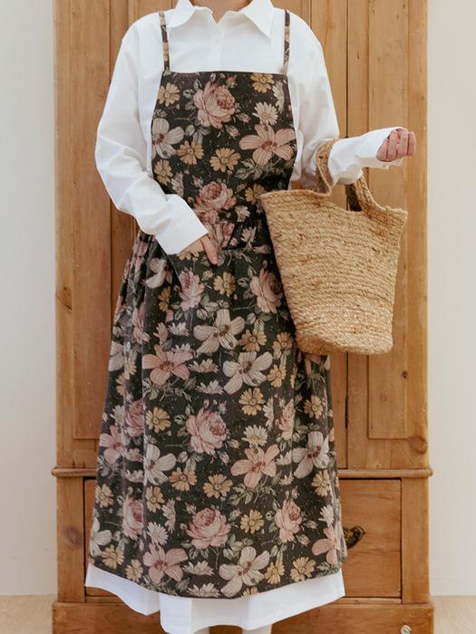 sosomoso floral one-piece apron 2 colors Natural (gift wrapping) (1,000 won)