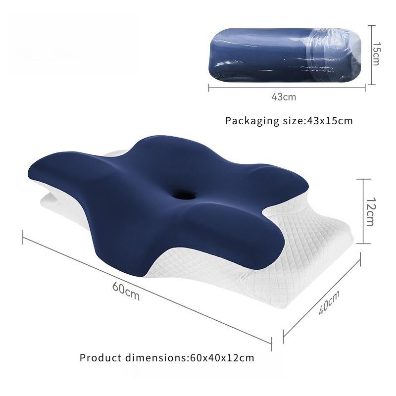 Memory Cotton Pillow Butterfly Shaped Soothing Cervical Slow Rebound Neck Pillow Scientific Zoning To Relieve Pain Sleep Neck Protection Bed Pillow