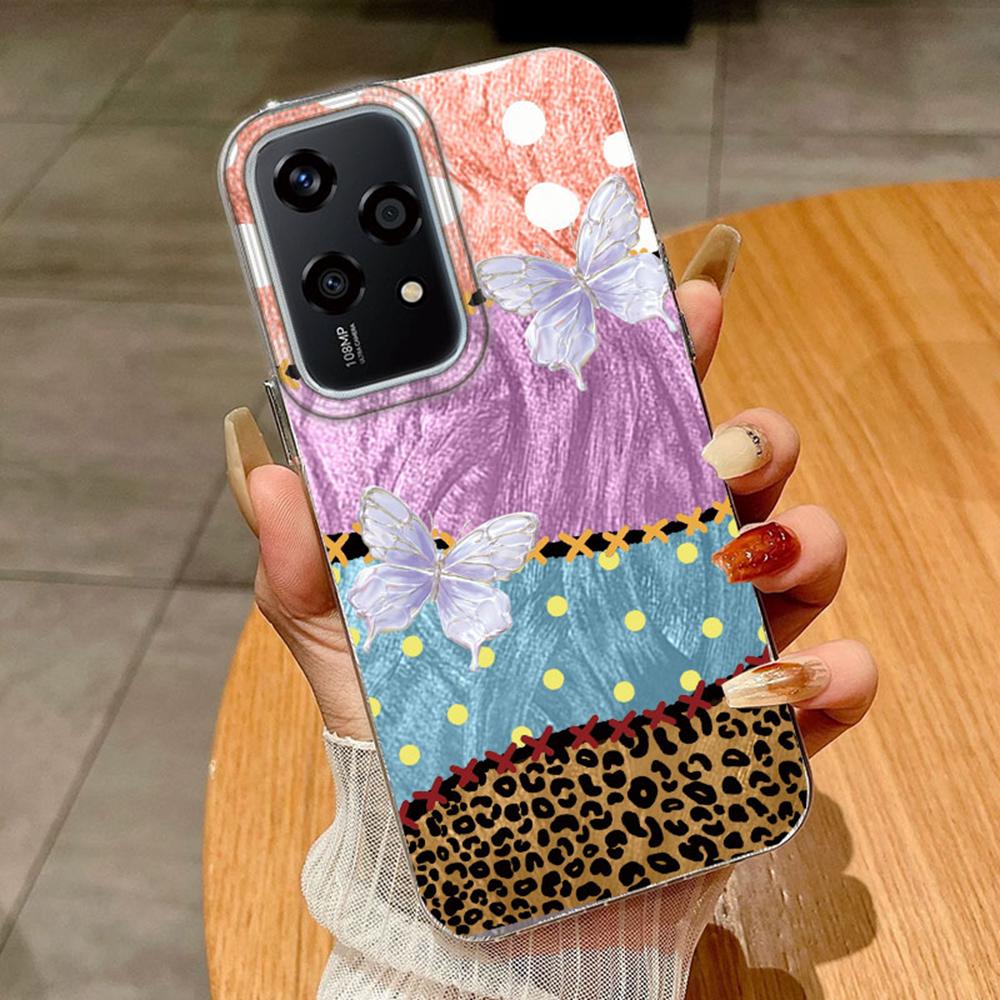 Bunte Schmetterling Farbverlauf Hülle Für Huawei Honor 400 200 Magic5 Lite 200 Pro X9a X9c X8a Handyhüllen Weiche Silikon Stoßstange Harte PC Rückseite