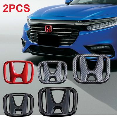 2PCS Car Emblem for XRV Accord Civic FIT URV VEZEL Jade Inspire Rear Front Decals Trunk Badge Cover Sticker Accessories