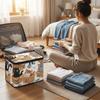 Non-woven Fabric Foldable Clothes Organizer Cat Pattern Wardrobe Basket  Home Storage