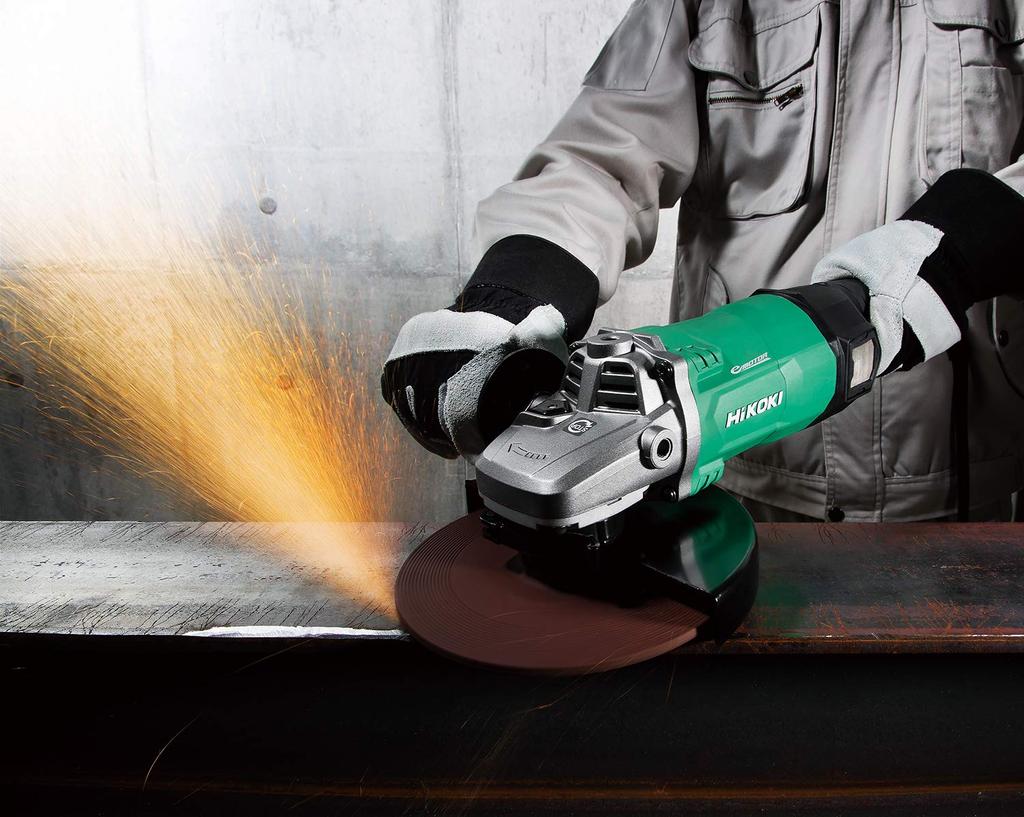 HiKOKI Electronic Disc Grinder with Brake and Side Handle 100V Power Supply Depth X Width G18BYE 44.5 7.4cm