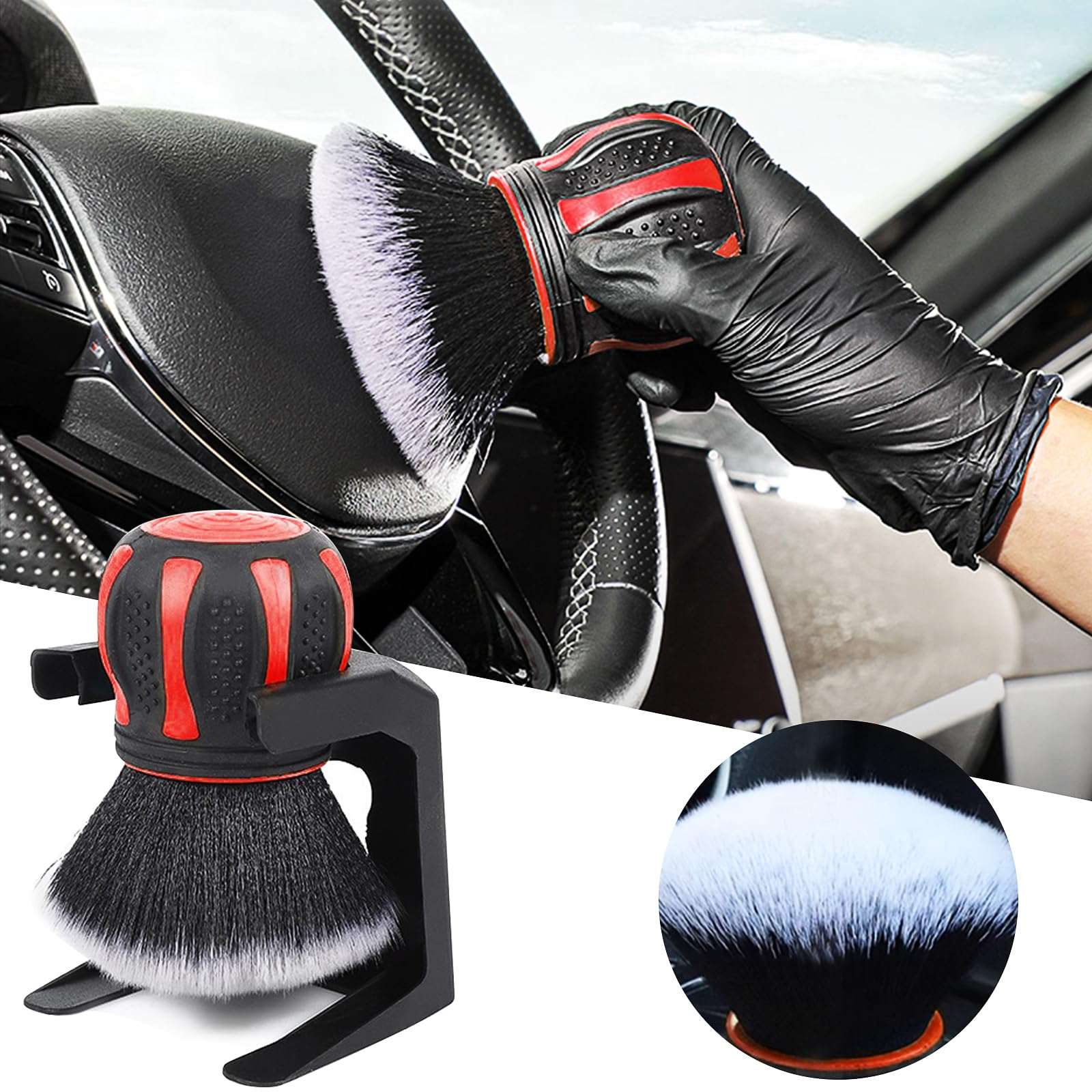 

Ysemco Car Wash Brush, Car Detailing Brush, Large Area Brush, Ball Brush for Car красный