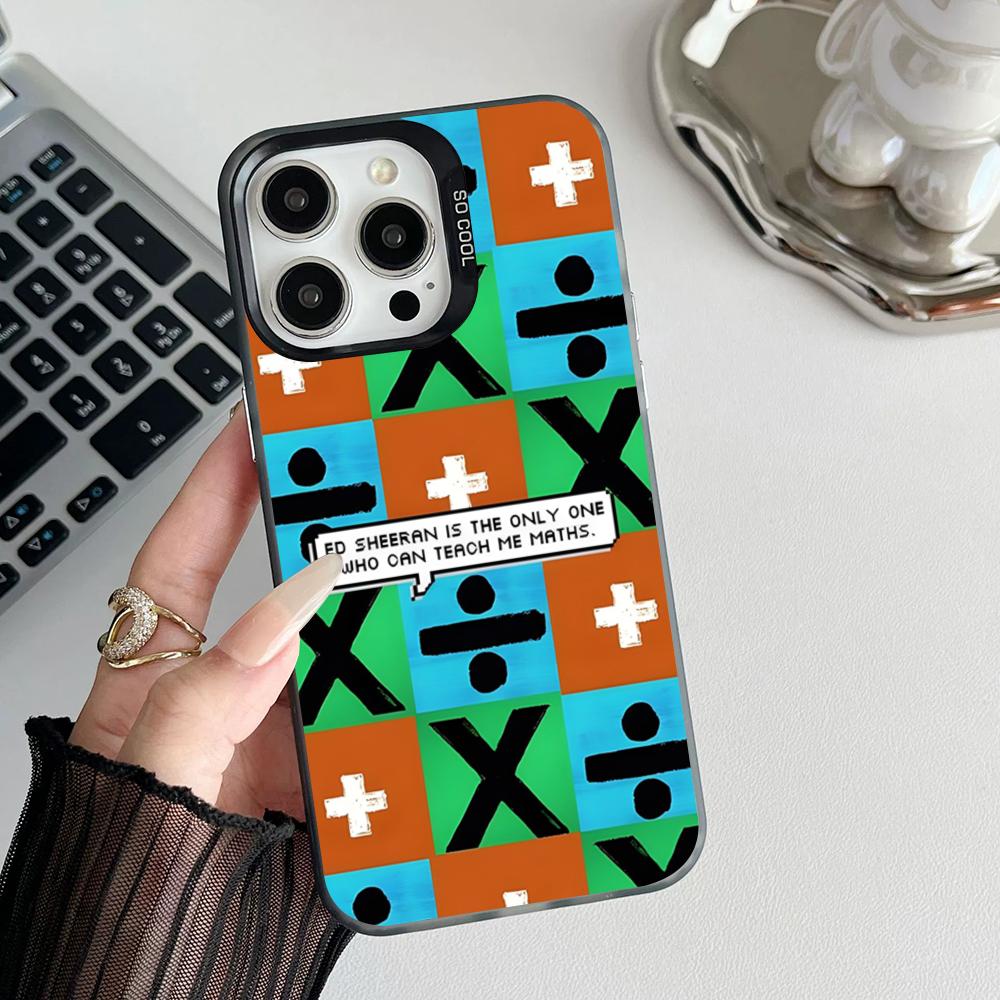 E-Ed S-Sheeran Hot Singer Phone Case Matte Colored Silver For Iphone 17 16 15 14 Pro 13 12 Air Plus 11 7 8 Max Luxury Cover