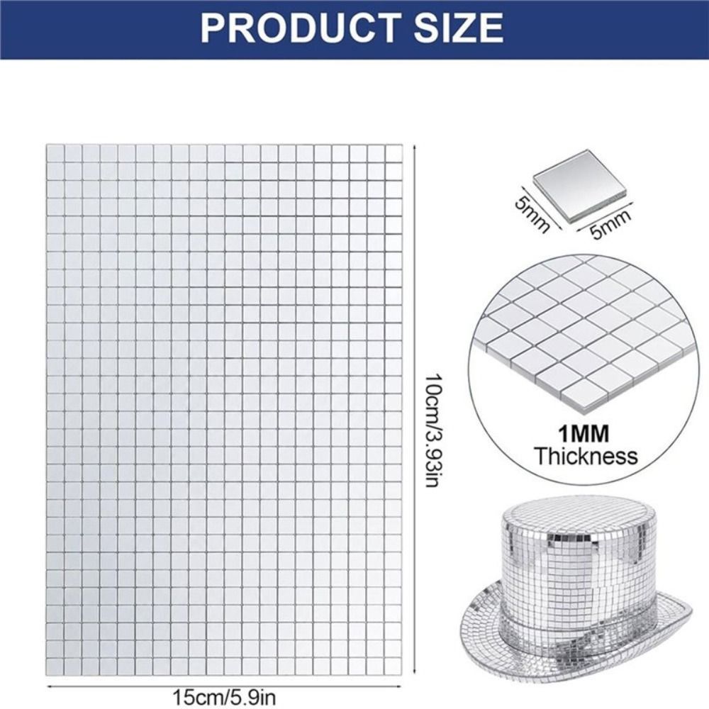 Flexible Sheet Mosaic Mirror Tiles Reflective Surface DIY Mirror Mosaic Sheets Home Decoration