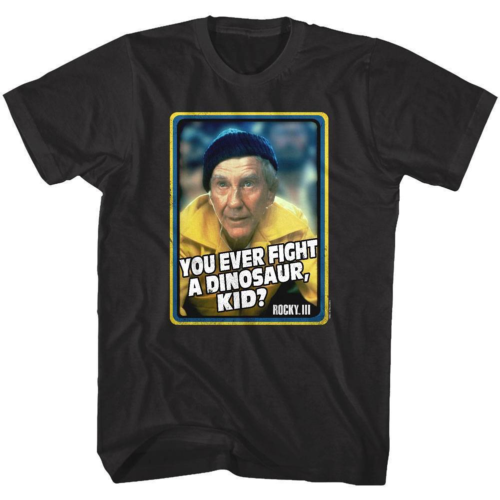 Rocky 3 Mickey Ever Fight a Dinosaur Men T Shirt XXL