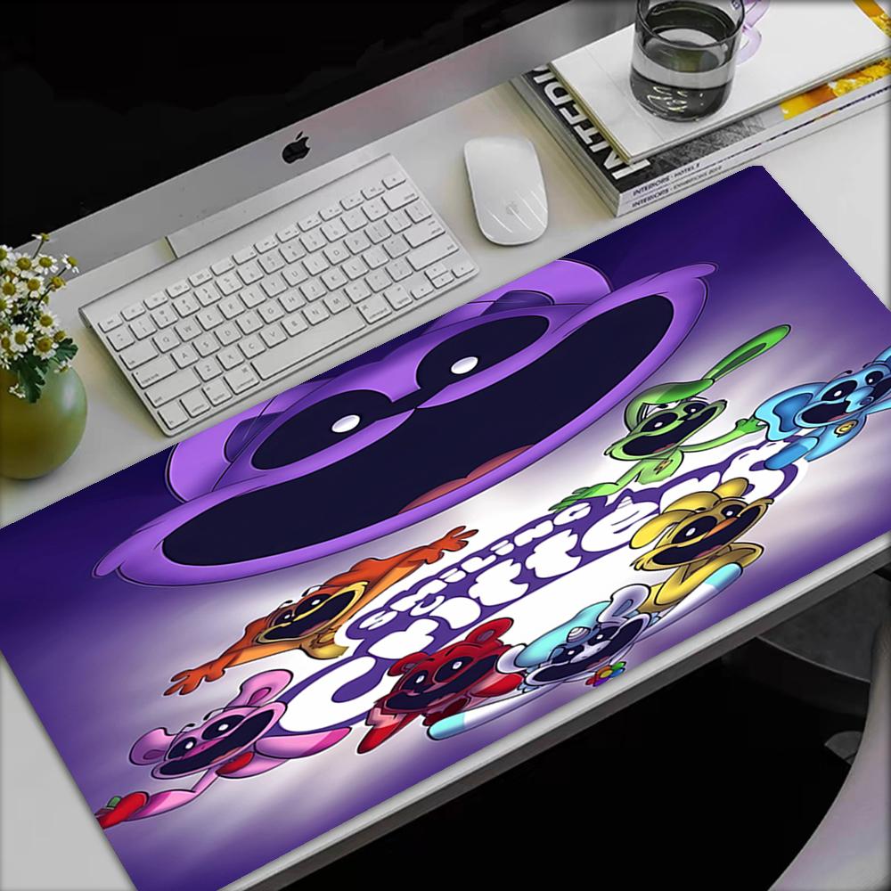 Smiling Critters Theme Mouse Pad, Non Slip Rubber Base, Multifunctional Office & Home Decor, Perfect for Workspace Personalization.