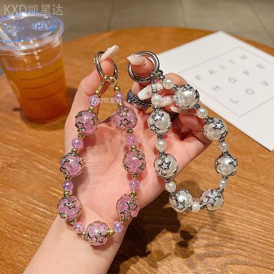 High-End Pearl Beaded Phone Chain Compatible with Apple Phone Case iPhone Huawei Bracelet Wrist Strap Anti-
