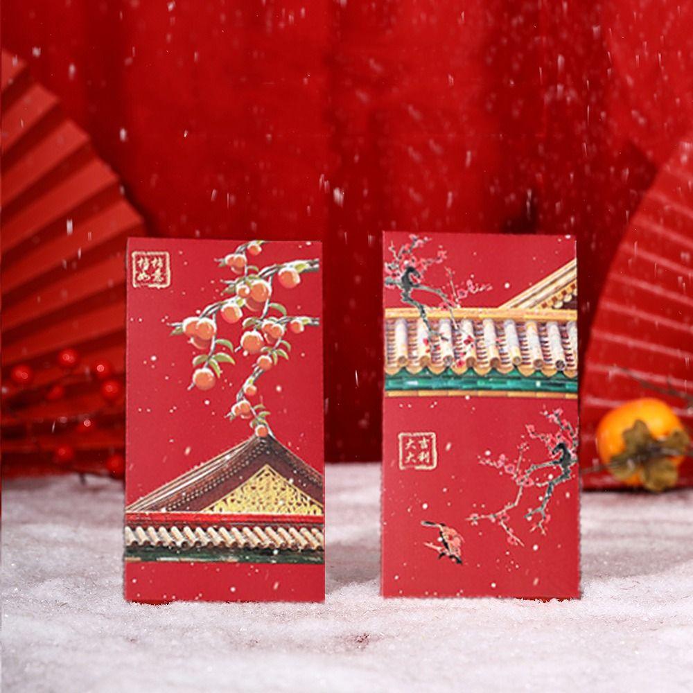 Snow Scene 2025 Lucky Money Bag Mixed Pattern Red Packet Creative HongBao  Wedding