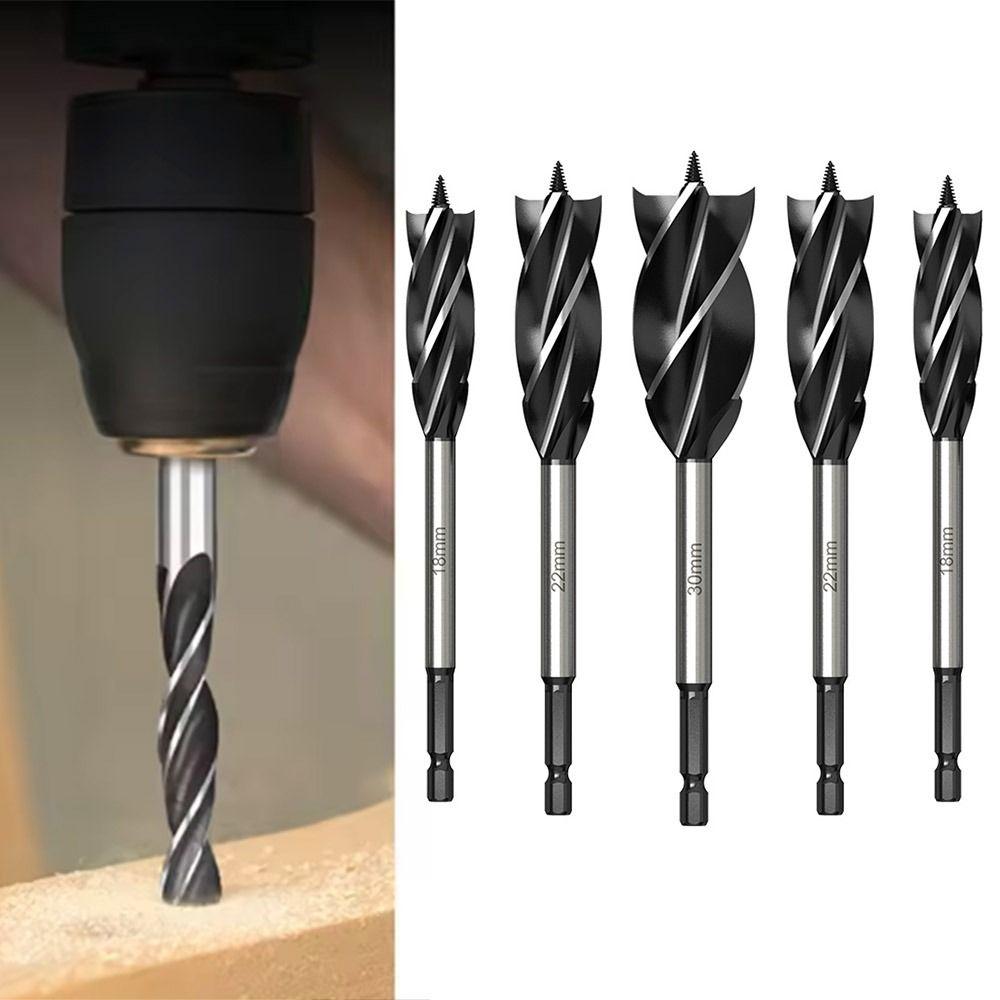 10mm-25mm Twist Drill Bit Set Four-slot Wood Fast Cut Auger Auger Drill Bit  Carpenter Joiner Tool