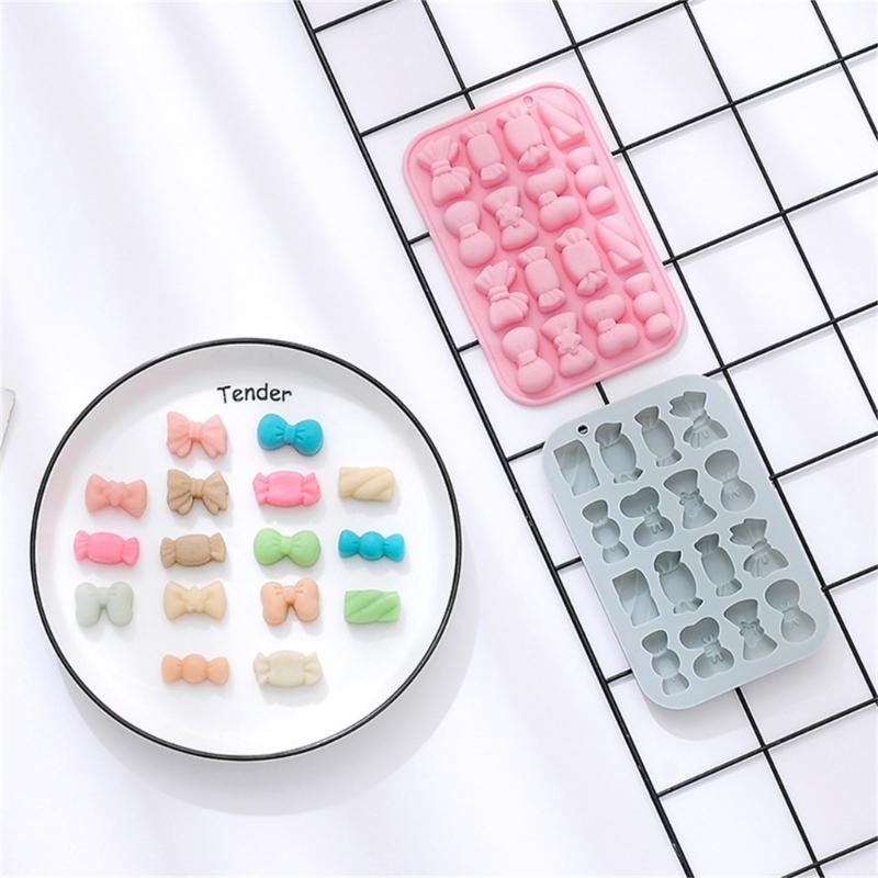 3pcs Candy Shape Silicone Mold DIY Cake Pastry Baking Mold Cake Decorating Tool for Making Chocolate Fondant Decor