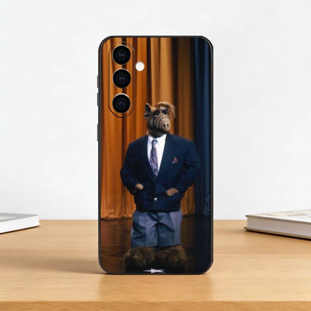 

TV Series A-Alf Phone Case Black Silicone Soft For Samsung Galaxy A73,A72,A71,A70,A53,A52,A51 Samsung a70