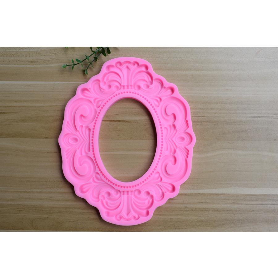 Fotorahmen im europäischen Stil, Silikonform, DIY-Kuchen, Schmuck, Basteln, Ton, Gips, Tropfenform