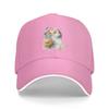 Watercolor Floral Cat Baseball Cap Adjustable Sun Hat for Unisex Casual Outdoor Travel