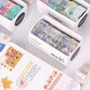 5 Rolls Of 1.8" * 3.23" Cute Transparent Midsummer Daisy Decorative Stickers DIY Materials And Paper Tapes
