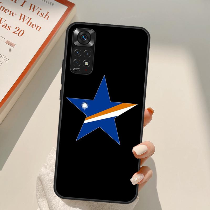 Marshall Islands Flag Case For Xiaomi Redmi Note 11 Pro 8 9 11S 10S 9S Note 10 Pro Cover For Redmi 10 10C 9A 9C
