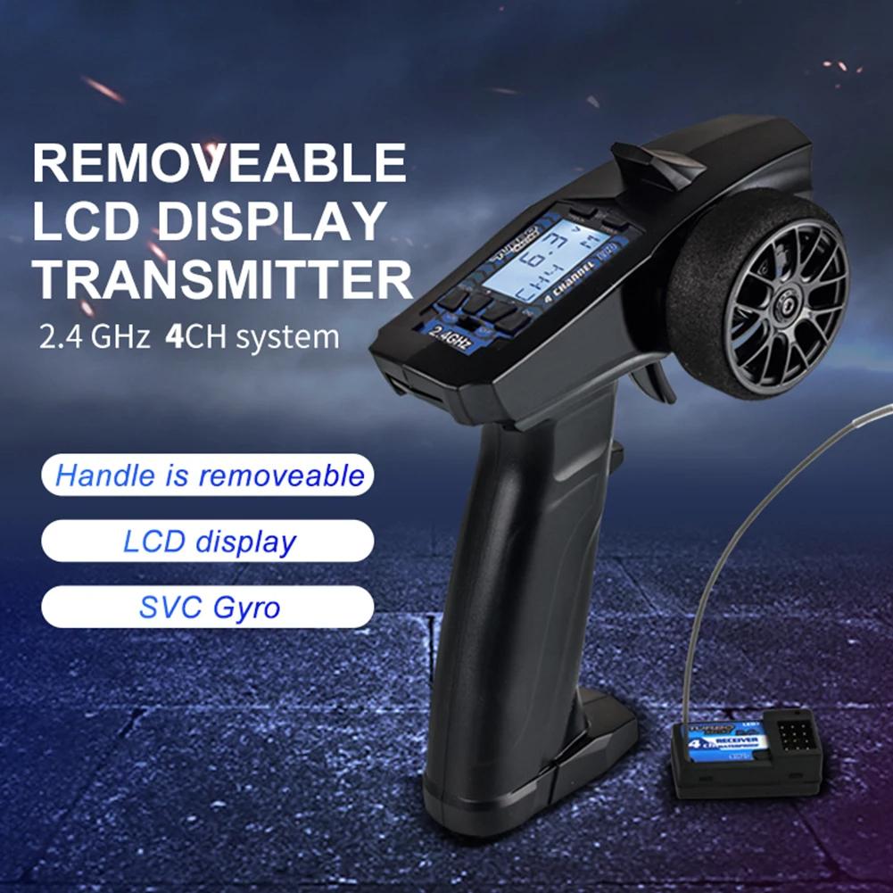 P32 Turbo Racing 91803G-C 2.4G 4CH VT System LCD Display Radio Transmitter Remote Controller with Receiver for RC Car Boat