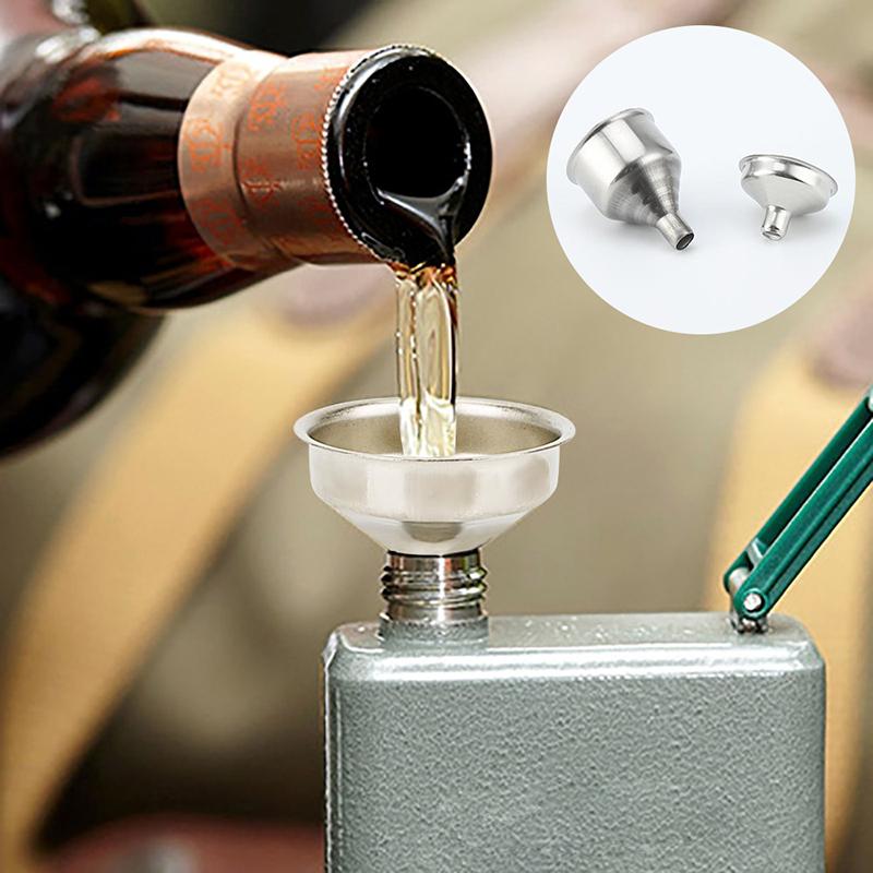 1 st tratt rostfritt stål bärbar mini små munstrattar bar vin kolv