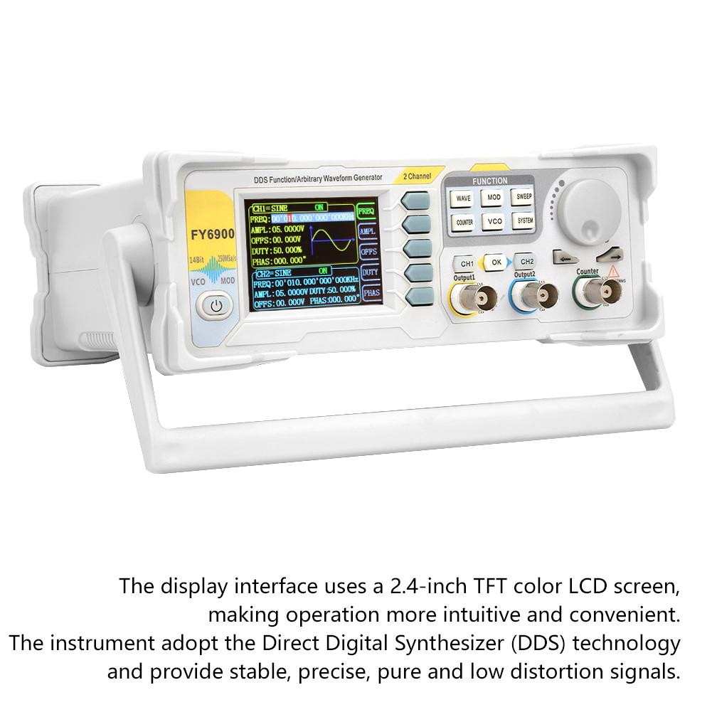 FY6900 Sine 0 40 MHZ 2.4in TFT Screen Digital Signal Generator Measurement