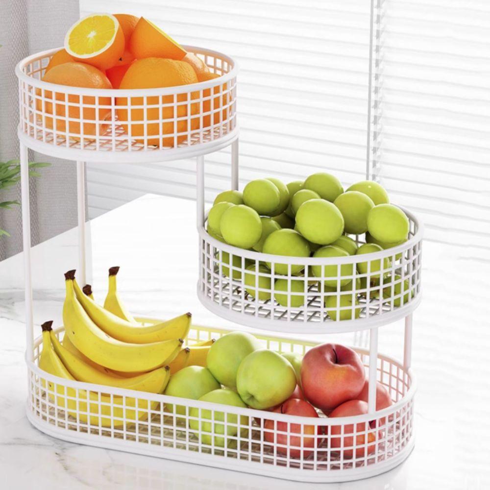 3 Tier Fruit Storage Basket Nordic Style Vegetable Storage Rack Fruit Serving Tray  Countertop