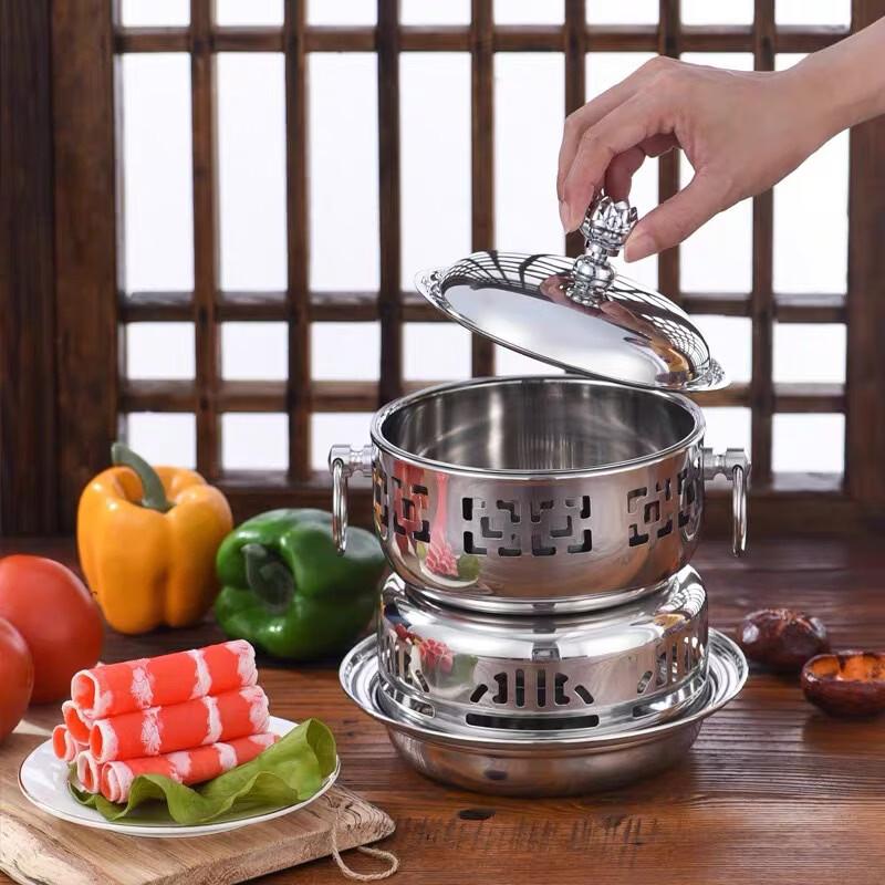 Portable Stainless Steel Alcohol Hot Pot Stove