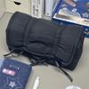 INS Bow Drawstring Pen Bag Large Capacity Stationery Storage Bag Solid Color Pencil Case  Gift
