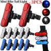 1-3PCS Bike Rear Tail Light USB Rechargeable Red/Blue/White LED Bicycle Seatpost Taillight For Night Riding Safety Warning Light