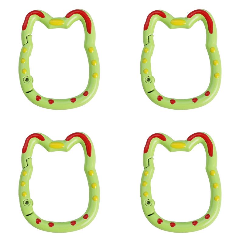 Alloy Lucky Cat Keychain: Double-Sided Drip Oil Pendant with Spray Paint Finish