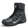 New outdoor high-top hiking shoes fleece wear-resistant cotton shoes light hiking shoes large size snow boots