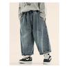 Boys Korean Style Patchwork Casual Denim Long Pants For Kids Spring Autumn