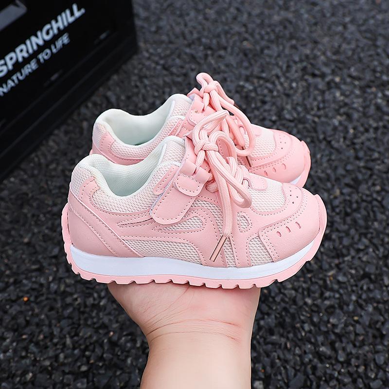 

Spring and summer sports shoes children s double mesh shoes dad shoes fashionable versatile and lightweight student running shoes 26 yards/16cm розовый