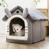 Removable & Washable Pet Villa: Cozy Enclosed Bed for Cats & Dogs, Warm All-Season Comfort