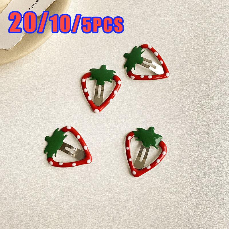 

5/10/20 шт., клипса с фруктами, милая боковая клипса для челки, клипса с клубникой, верхняя клипса для взрослых и детей, клипса с цветочным принтом