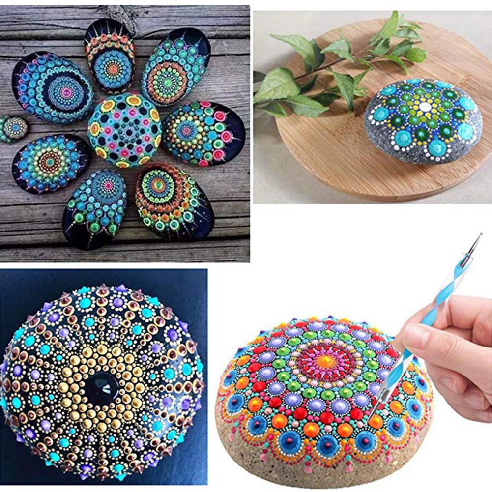 Kit di Strumenti per Pittura Fai da Te Set di Strumenti per Disegno, Punti e Pittura Artigianale per Principianti 20 pezzi / set